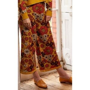 Dawn O’ Porter X Joanie Vintage Look Retro Floral Knit Pants US L
